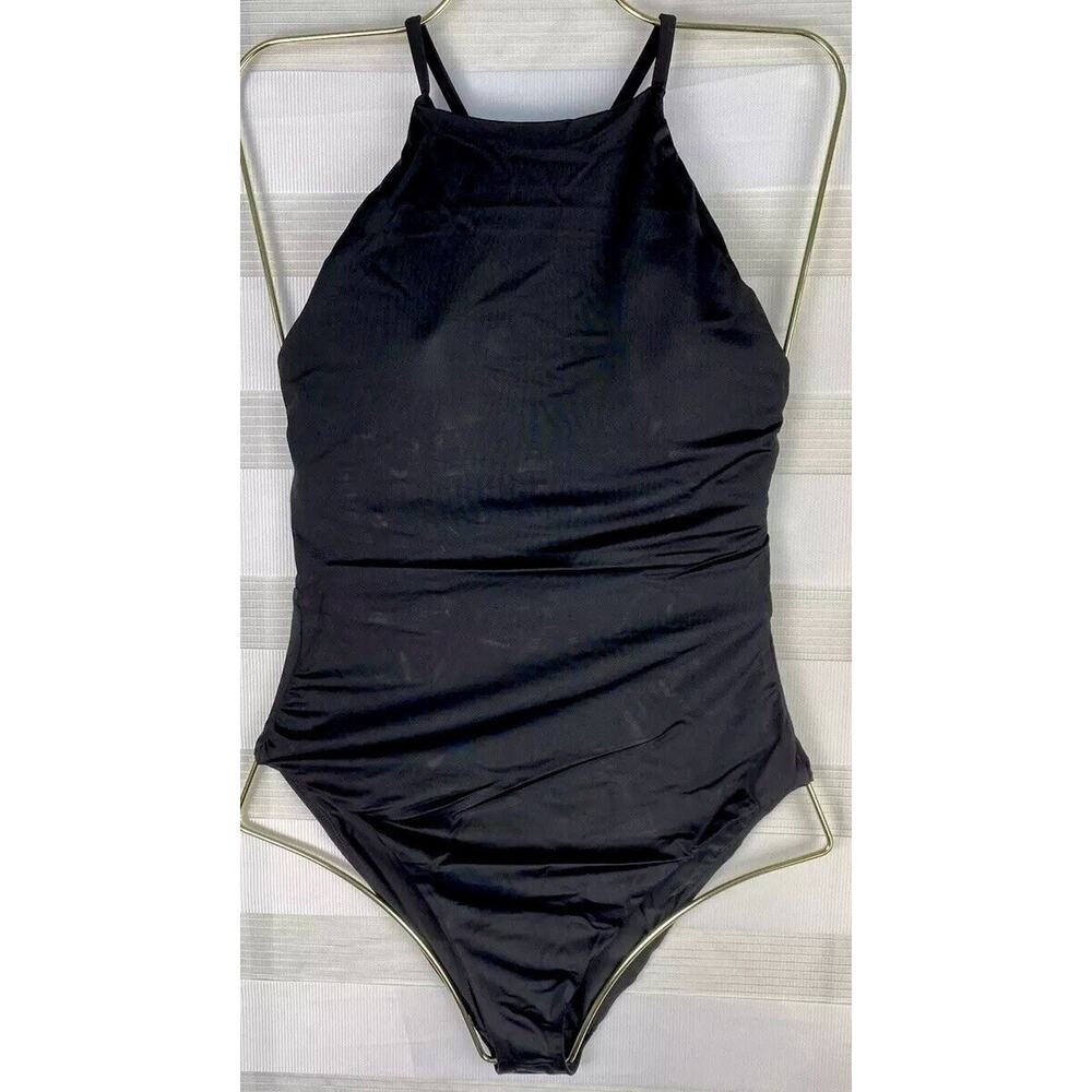 NWT Andie The Asbury One Piece Black Swimsuit Size Medium - Picture 1 of 3